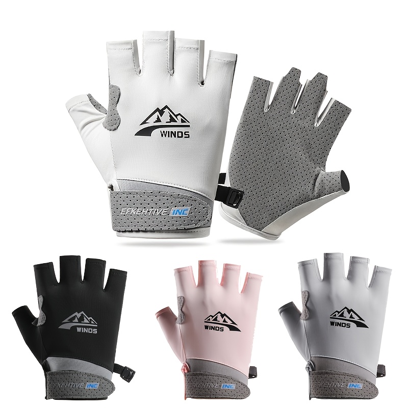Spearfishing Glove - 指なし手袋 男性用 女性用 UV 日焼け防止 ハーフフィンガーグローブ