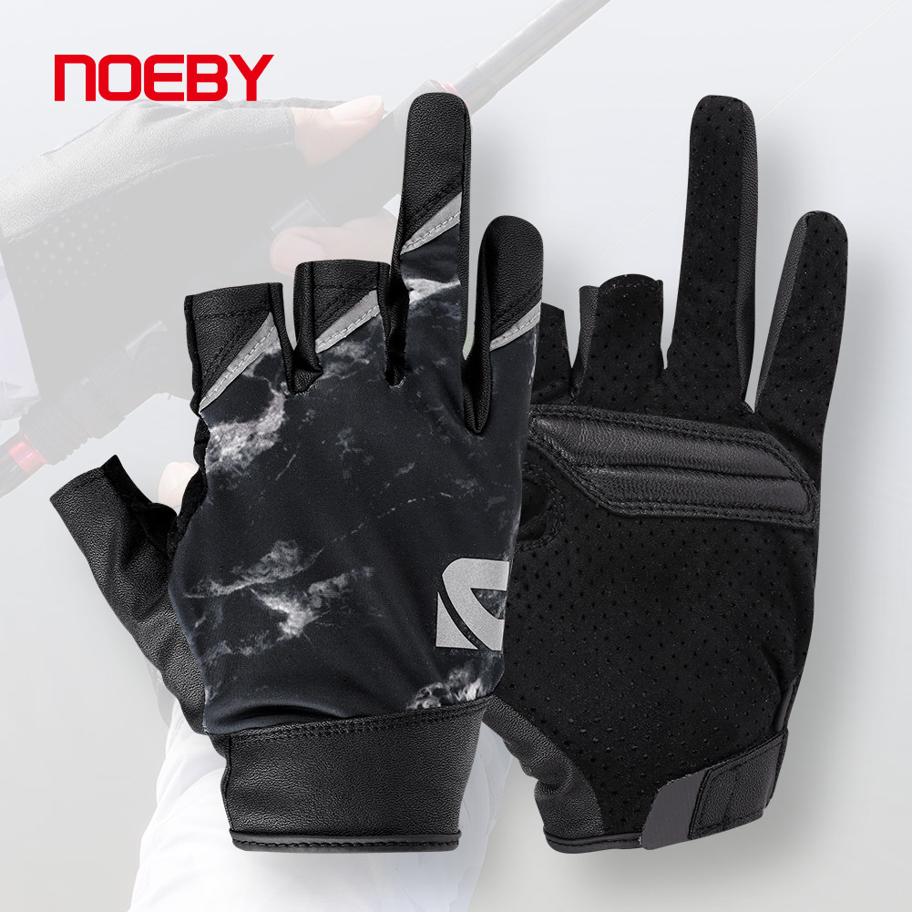 Spearfishing Glove - Noeby-ハーフフィンガーフィッシング用グローブ,日焼け止め,速乾性,滑り止め,超薄型,アウトドアスポーツ用,upf50