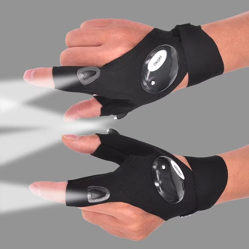 指なしグローブ LED 懐中電灯防水トーチ釣りキャンプハイキ - Spearfishing Glove のレビューと価格