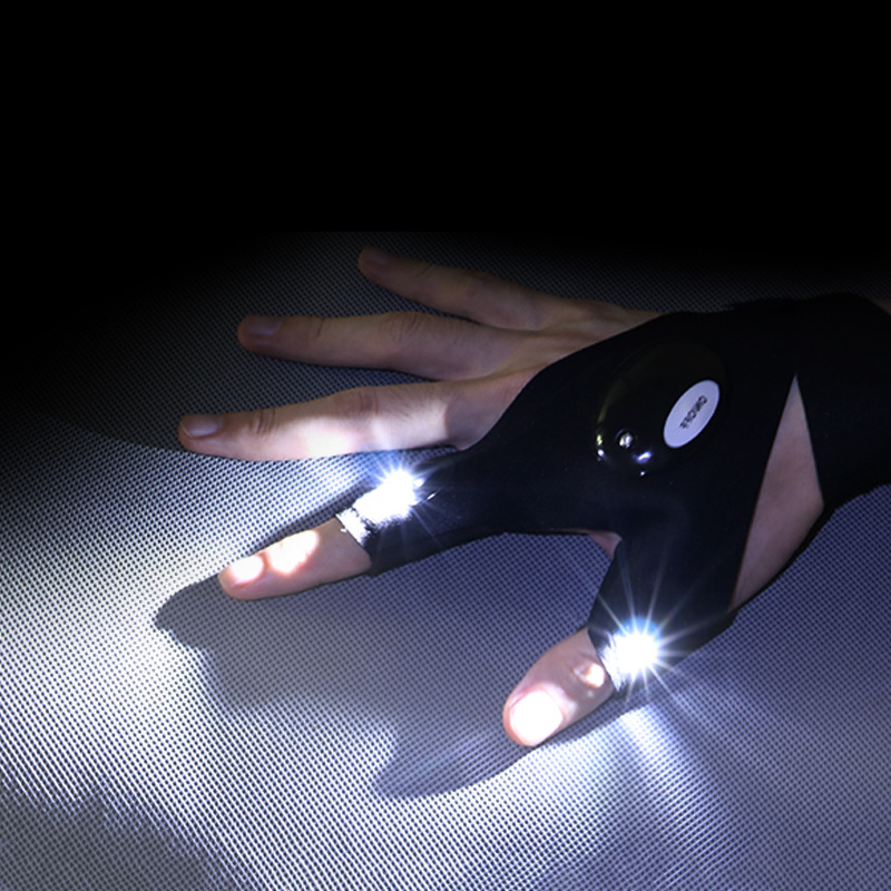 指なしグローブ LED 懐中電灯防水トーチ釣りキャンプハイキ - Spearfishing Glove のレビューと価格