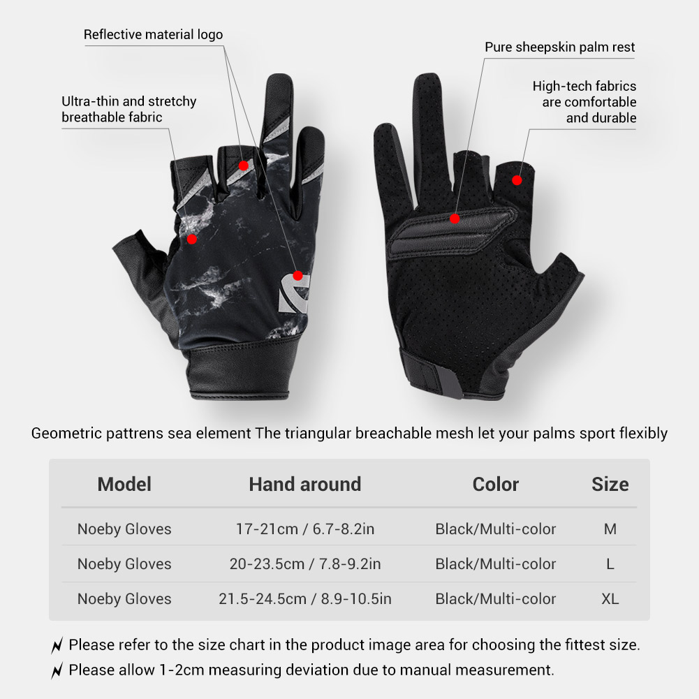 Noeby-ハーフフィンガーフィッシング用グローブ,日焼け止 - Spearfishing Glove のレビューと価格
